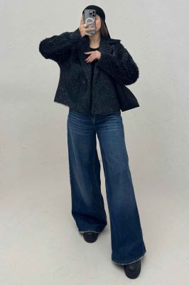 کت خر شاین دار تک دکمه با آستر