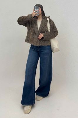 کت خر شاین دار تک دکمه با آستر