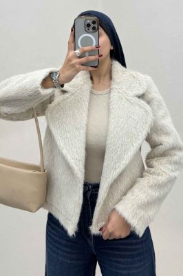 کت خز شاین آستردار یقه انگلیسی