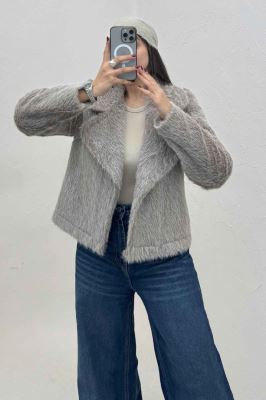 کت خز شاین آستردار یقه انگلیسی