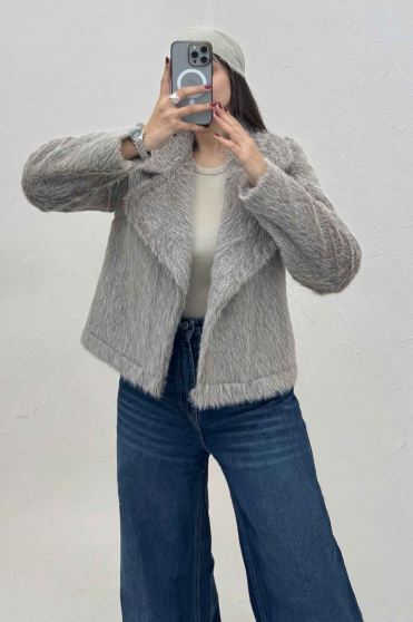 کت خز شاین آستردار یقه انگلیسی