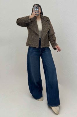 کت خز شاین آستردار یقه انگلیسی