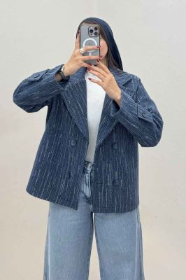 کت فوتر خط چین آستردار چهار دکمه