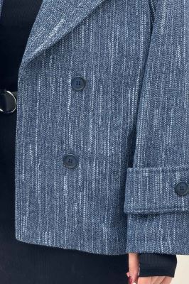 کت فوتر خط چین آستردار چهار دکمه