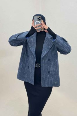 کت فوتر خط چین آستردار چهار دکمه