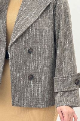 کت فوتر خط چین آستردار چهار دکمه