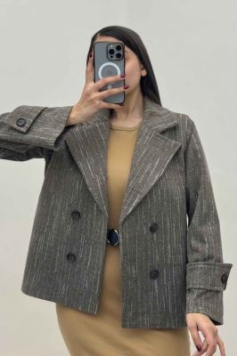 کت فوتر خط چین آستردار چهار دکمه