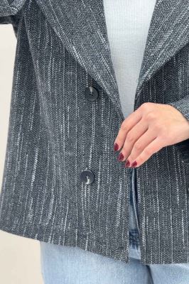 کت فوتر خط چین آستردار چهار دکمه