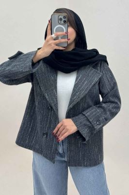 کت فوتر خط چین آستردار چهار دکمه