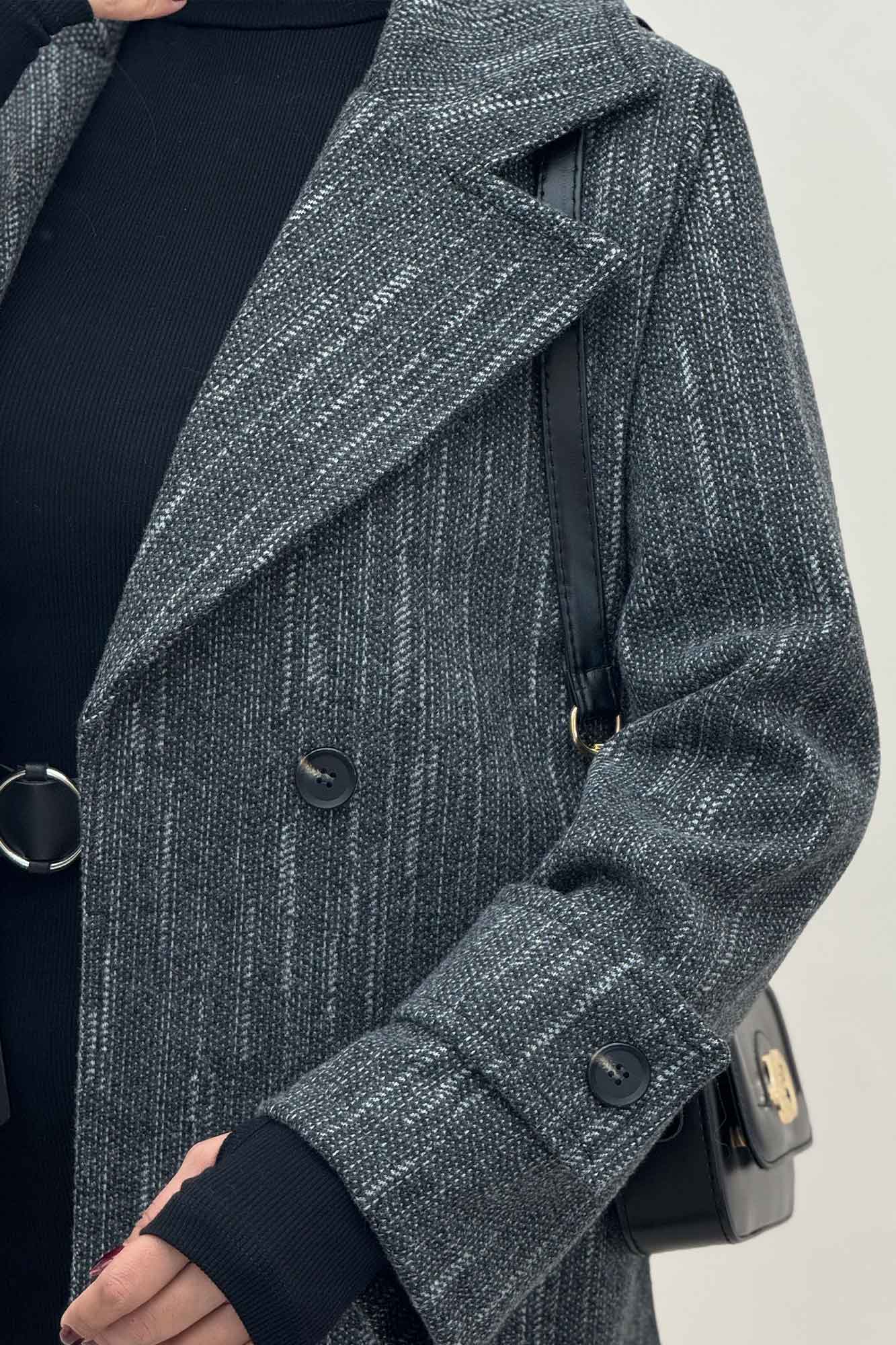 کت فوتر خط چین آستردار چهار دکمه