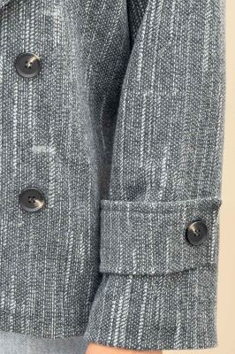 کت فوتر خط چین آستردار چهار دکمه