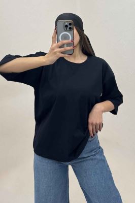 تیشرت ساده باکسی روبان کد 301