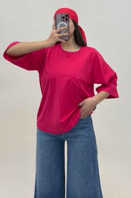 تیشرت ساده باکسی روبان کد 301