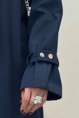 بارانی بلند آستردار آستین پاگن