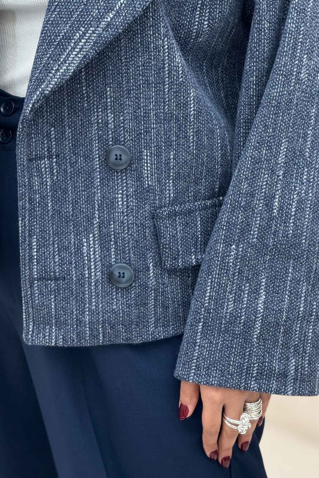 کت فوتر خط چین آستردار در جیب پیله