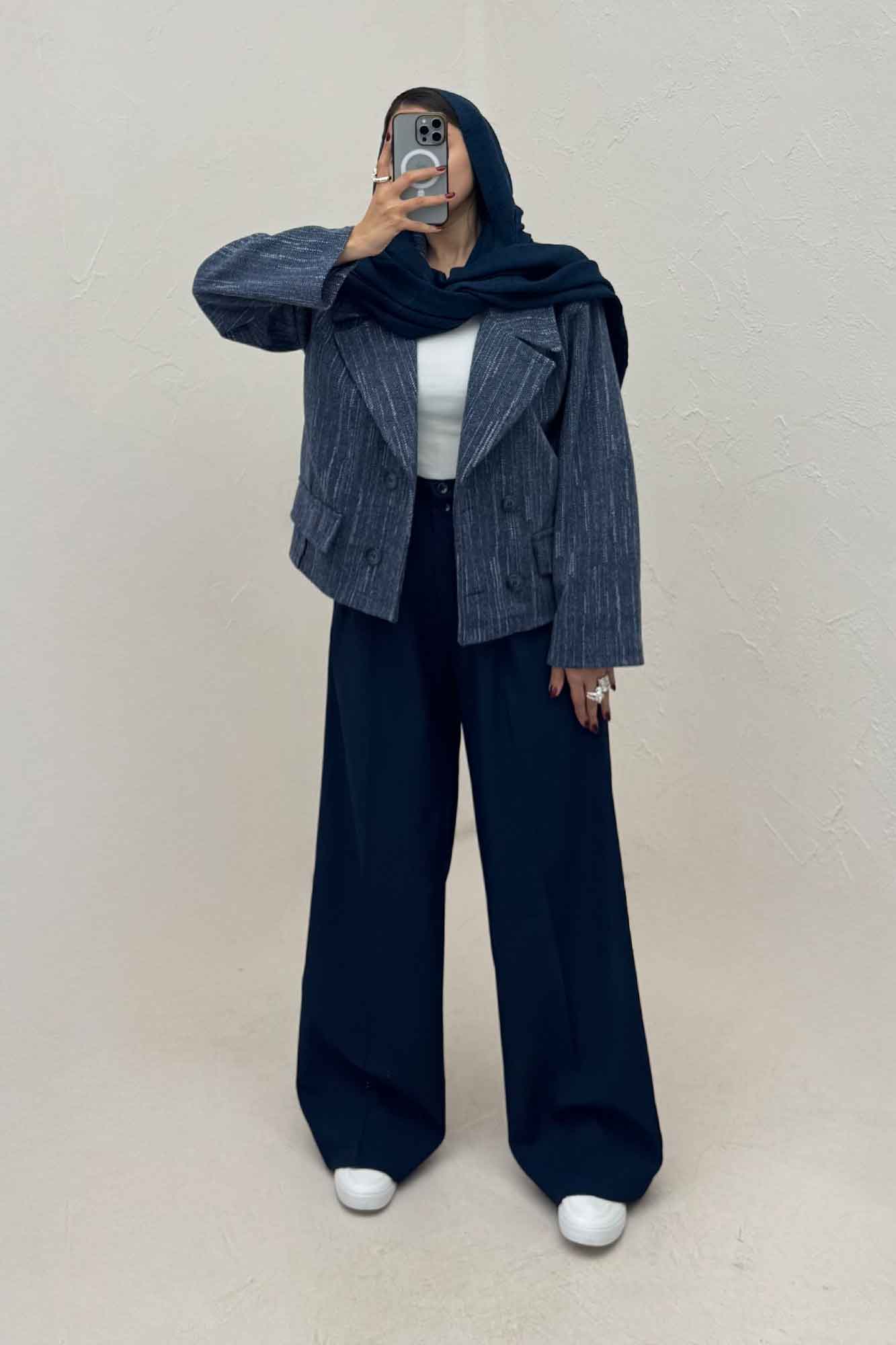 کت فوتر خط چین آستردار در جیب پیله