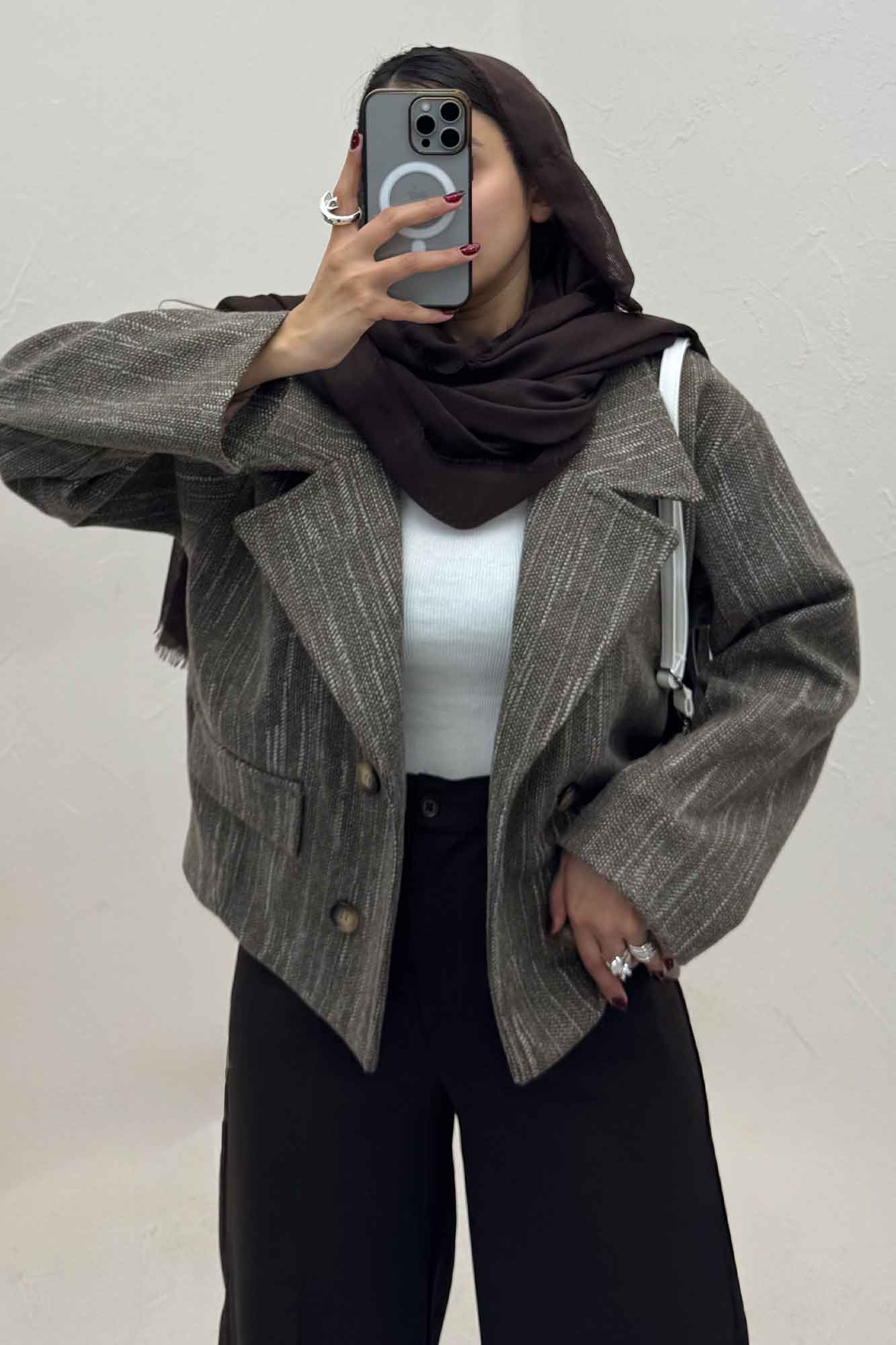 کت فوتر خط چین آستردار در جیب پیله