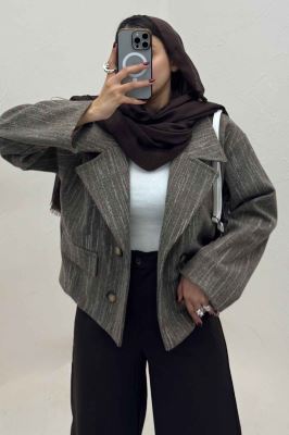 کت فوتر خط چین آستردار در جیب پیله