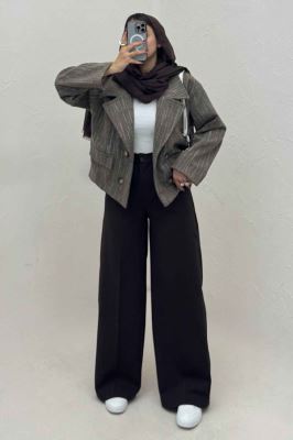 کت فوتر خط چین آستردار در جیب پیله