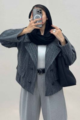 کت فوتر خط چین آستردار در جیب پیله