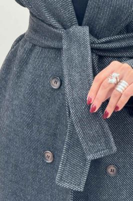 پالتو بلند فوتر کجراه آستردار TRAFEL