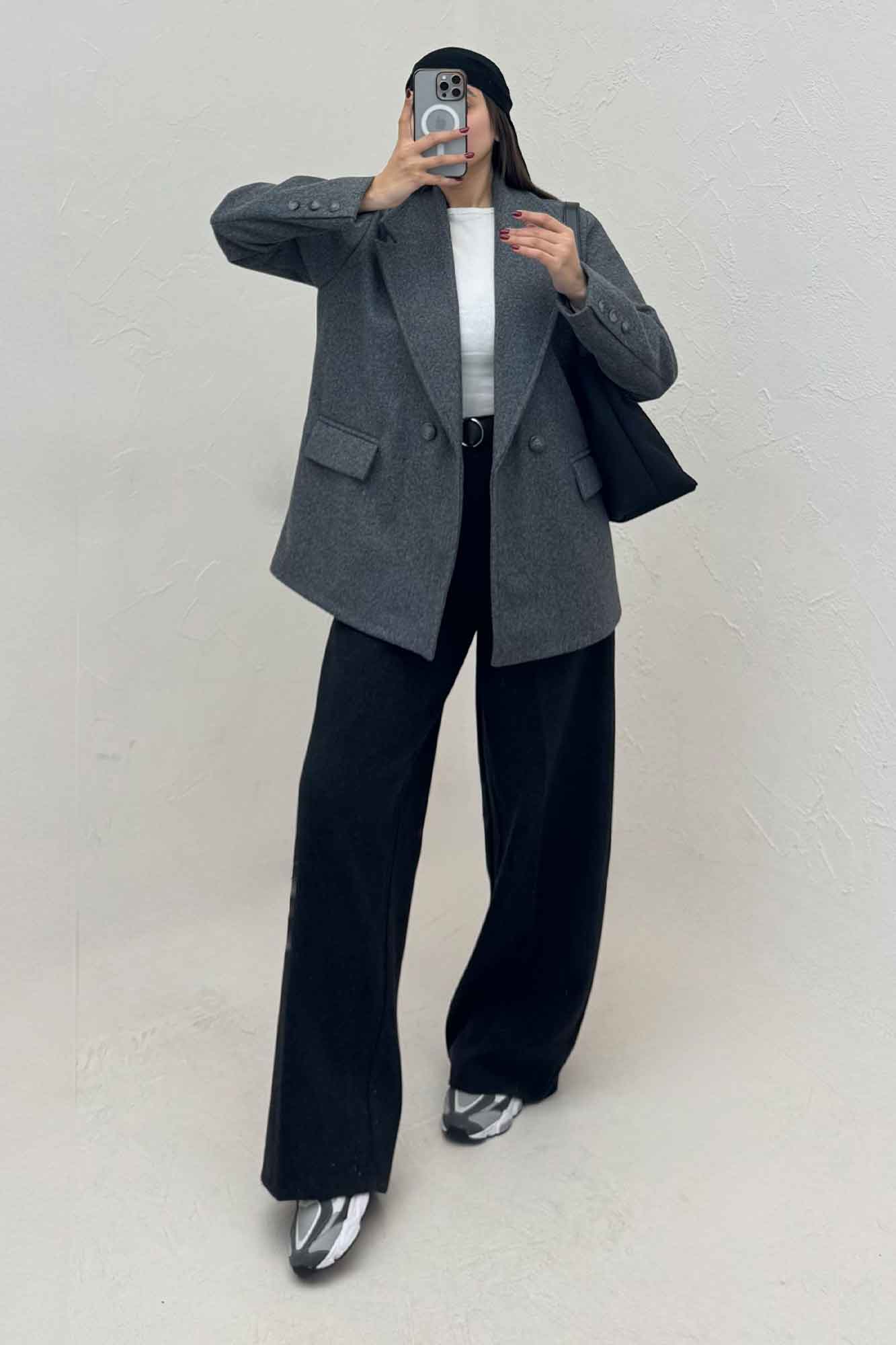 پالتو فوتر سه جیب آستردار آدیا