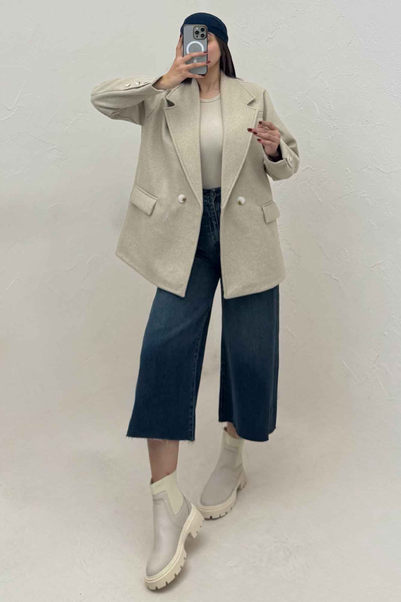 پالتو فوتر سه جیب آستردار آدیا