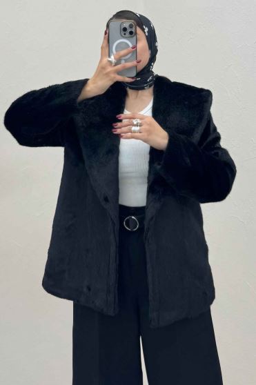 کت پوست آستردار یقه شالی