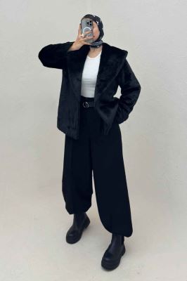 کت پوست آستردار یقه شالی