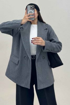 پالتو موهر سه جیب آستردار دو دکمه