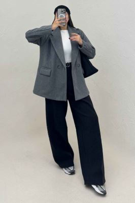 پالتو موهر سه جیب آستردار دو دکمه