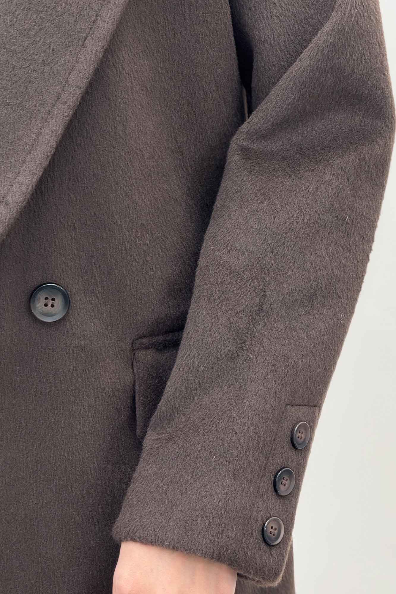 پالتو موهر سه جیب آستردار دو دکمه