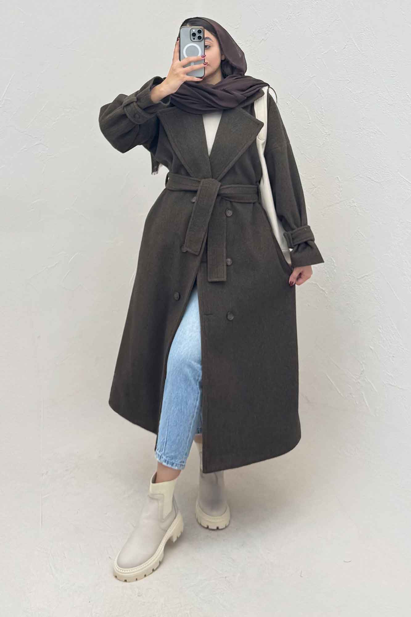 پالتو فوتر کشمیر آستردار سر آستین بند