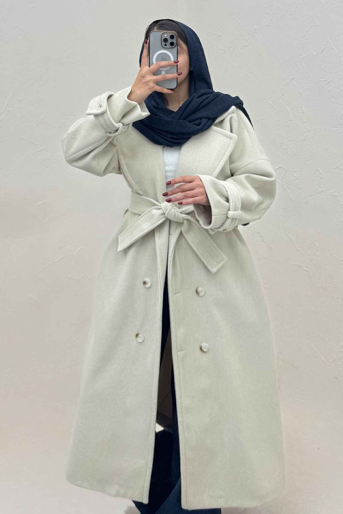 پالتو فوتر کشمیر آستردار سر آستین بند