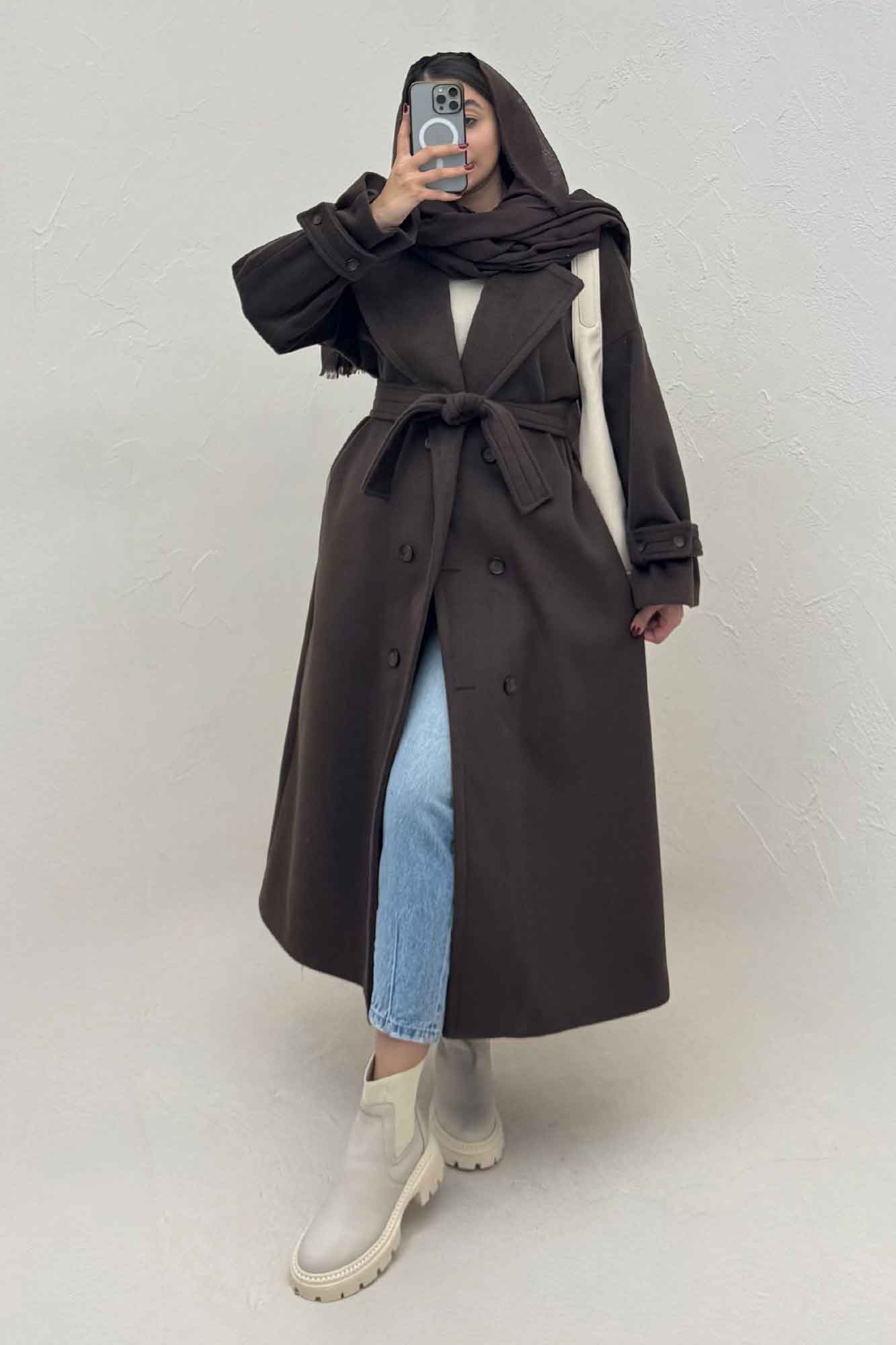 پالتو موهر آستردار سر آستین بند