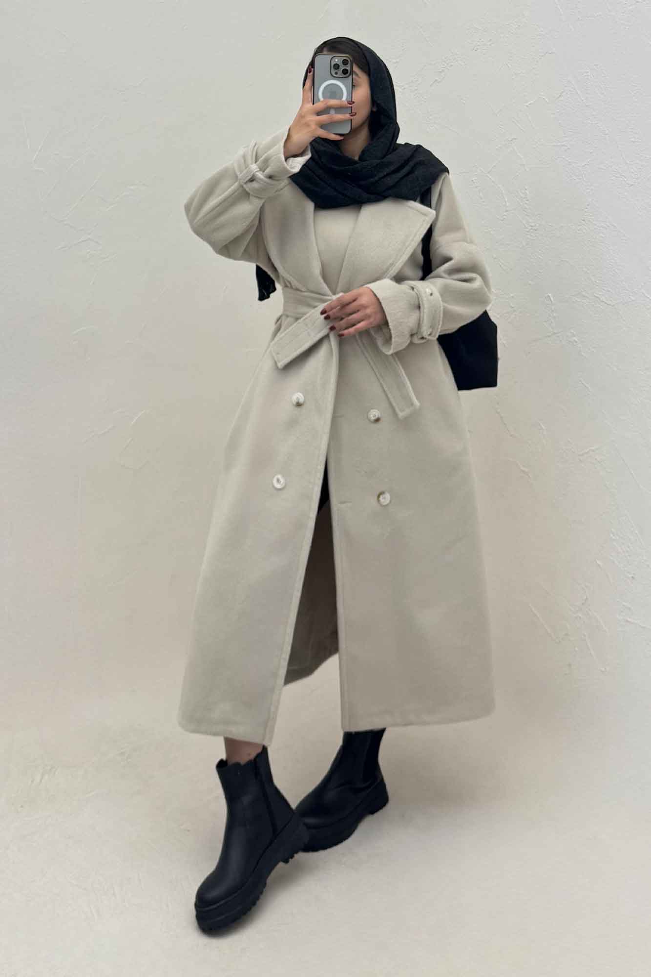 پالتو موهر آستردار سر آستین بند