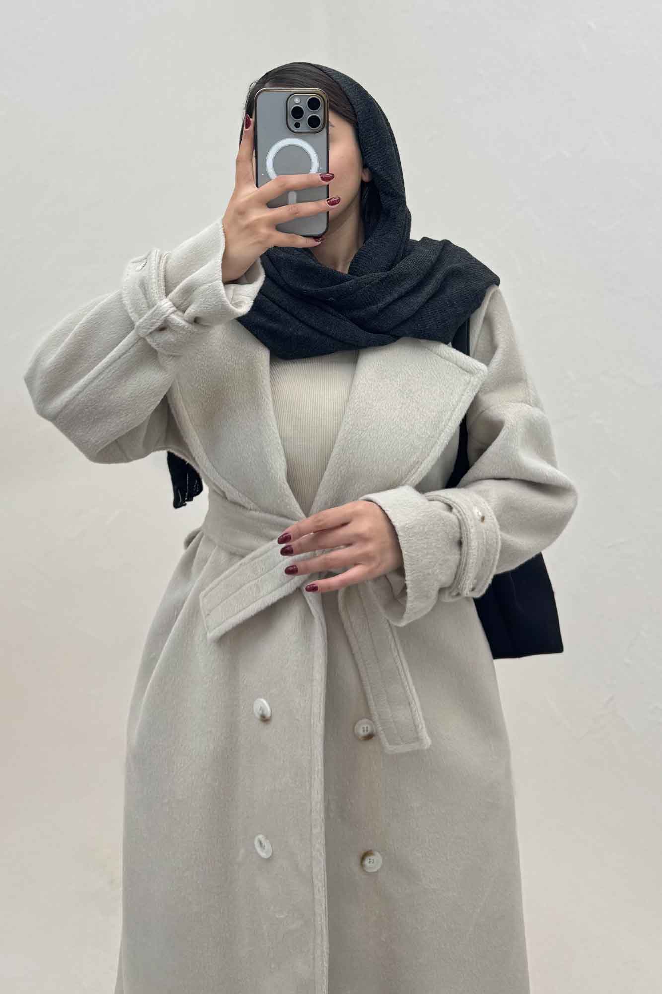 پالتو موهر آستردار سر آستین بند