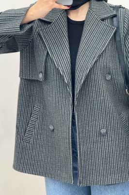 کت فوتر زنجیری آستردار دو جیب خطی