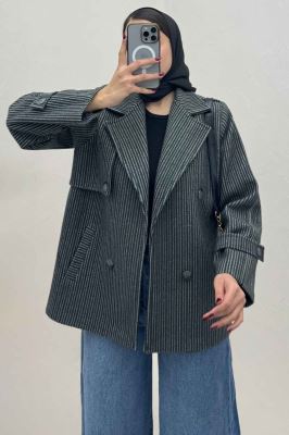 کت فوتر زنجیری آستردار دو جیب خطی