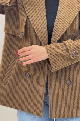 کت فوتر زنجیری آستردار دو جیب خطی