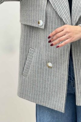 کت فوتر زنجیری آستردار دو جیب خطی