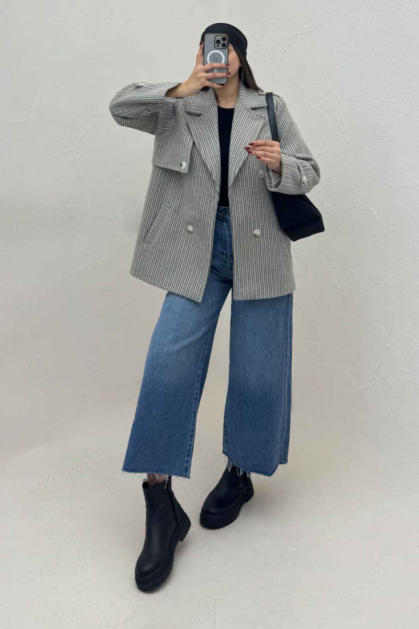 کت فوتر زنجیری آستردار دو جیب خطی