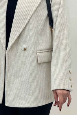 کت فوتر کجراه مخملی آستردار سه جیب 