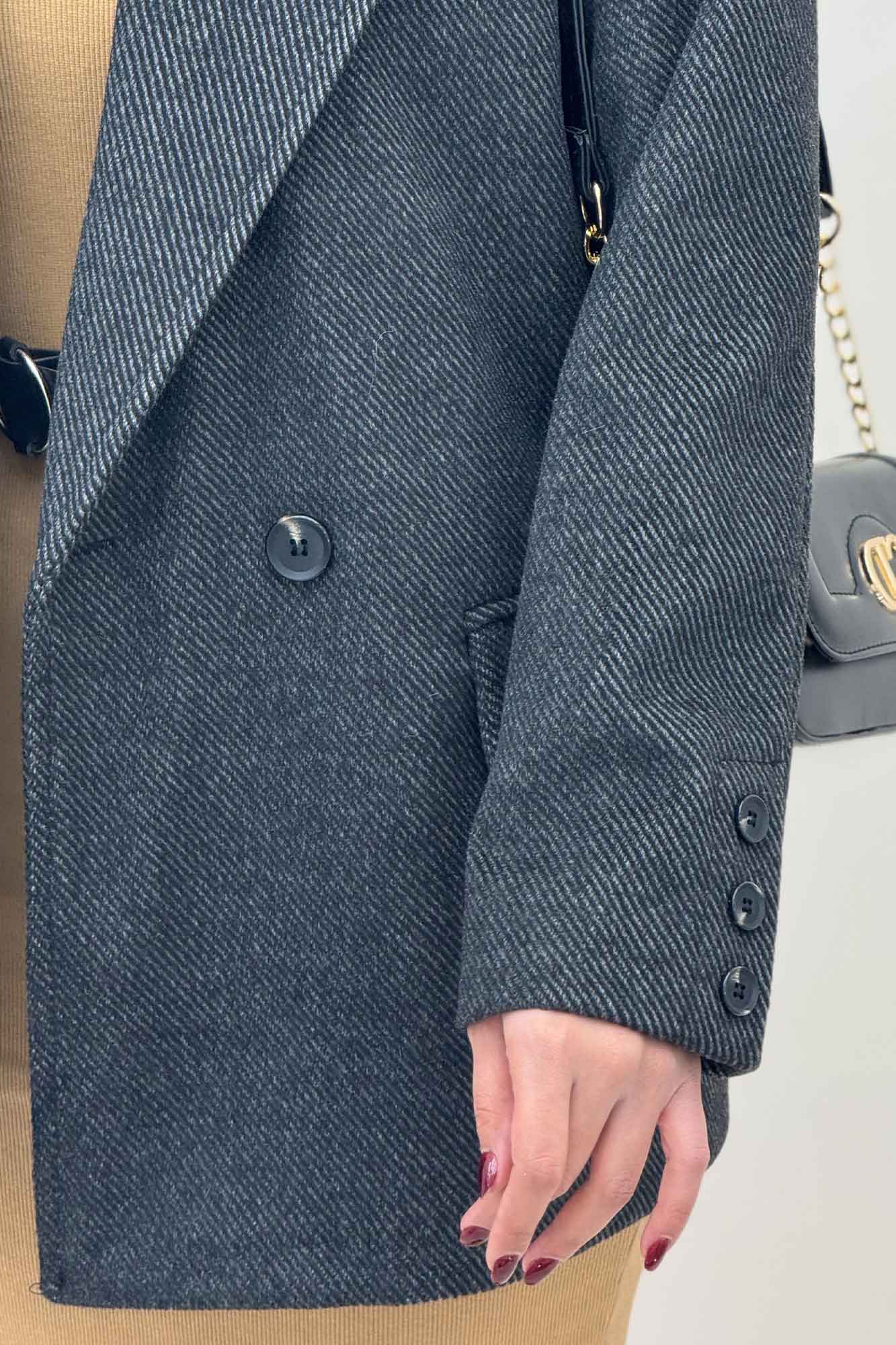 کت فوتر کجراه مخملی آستردار سه جیب 