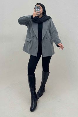 کت فوتر کجراه مخملی آستردار سه جیب 