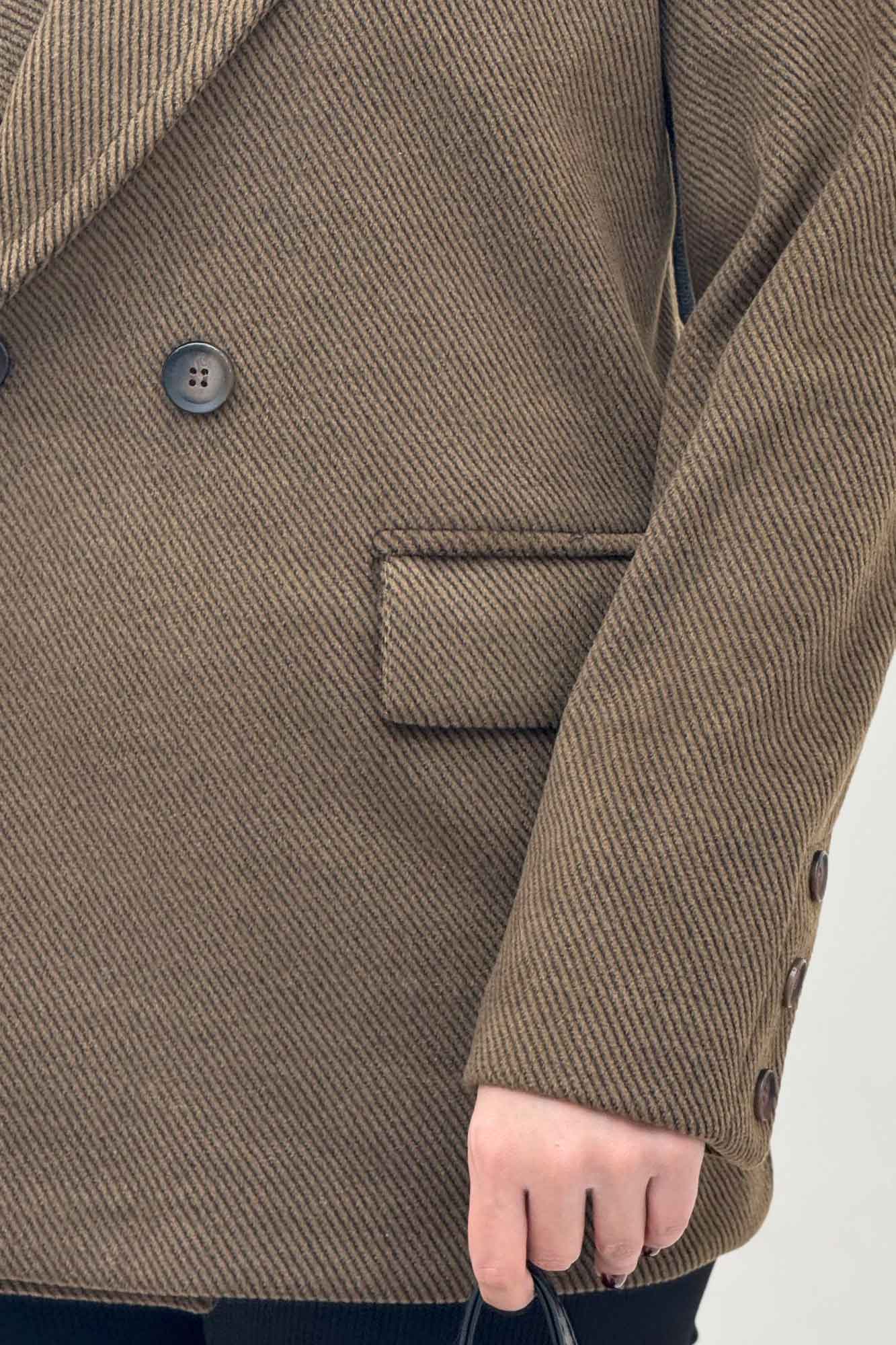 کت فوتر کجراه مخملی آستردار سه جیب 