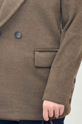 کت فوتر کجراه مخملی آستردار سه جیب 