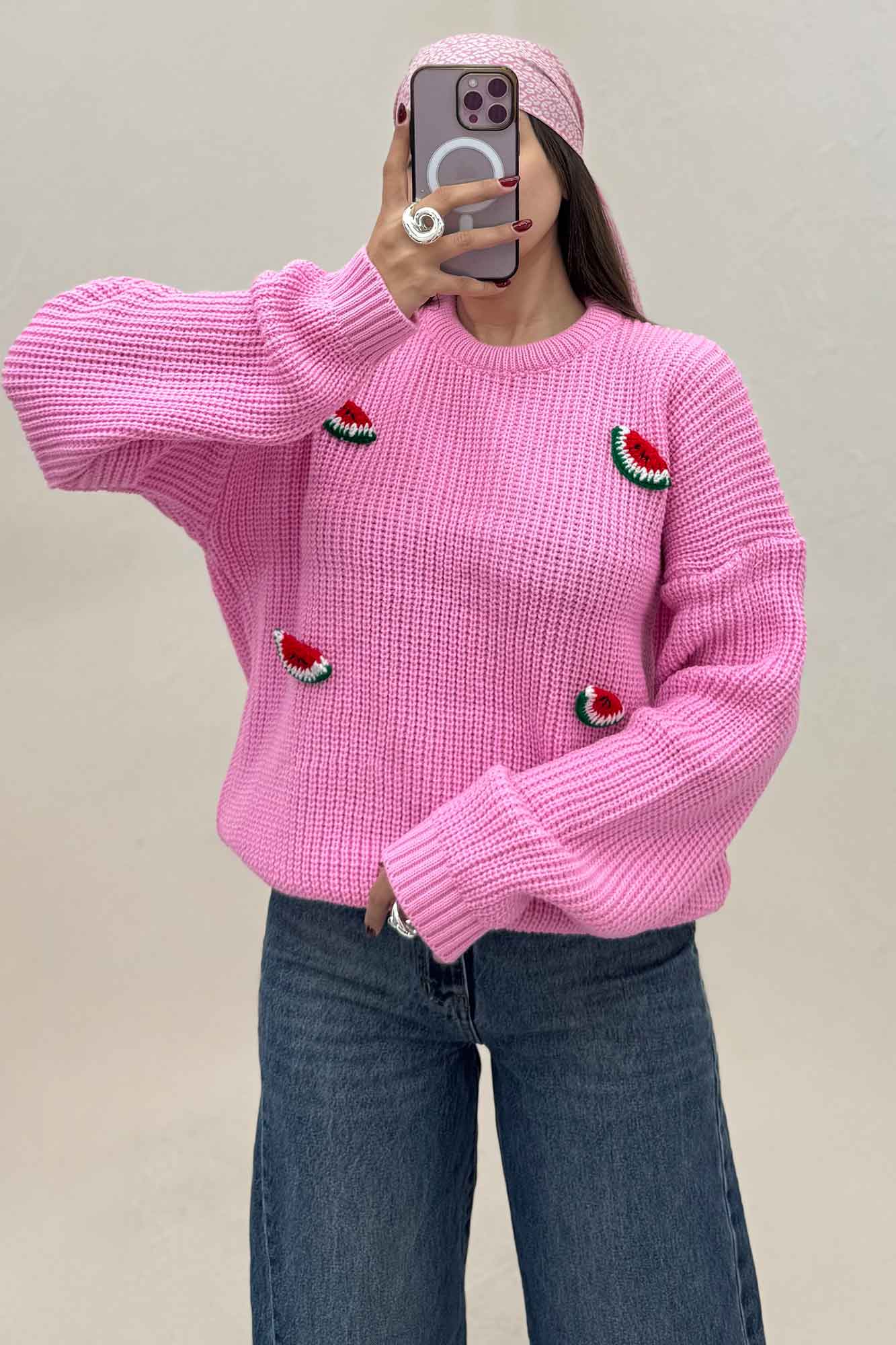 بلوز بافت یلدایی طرح هندوانه