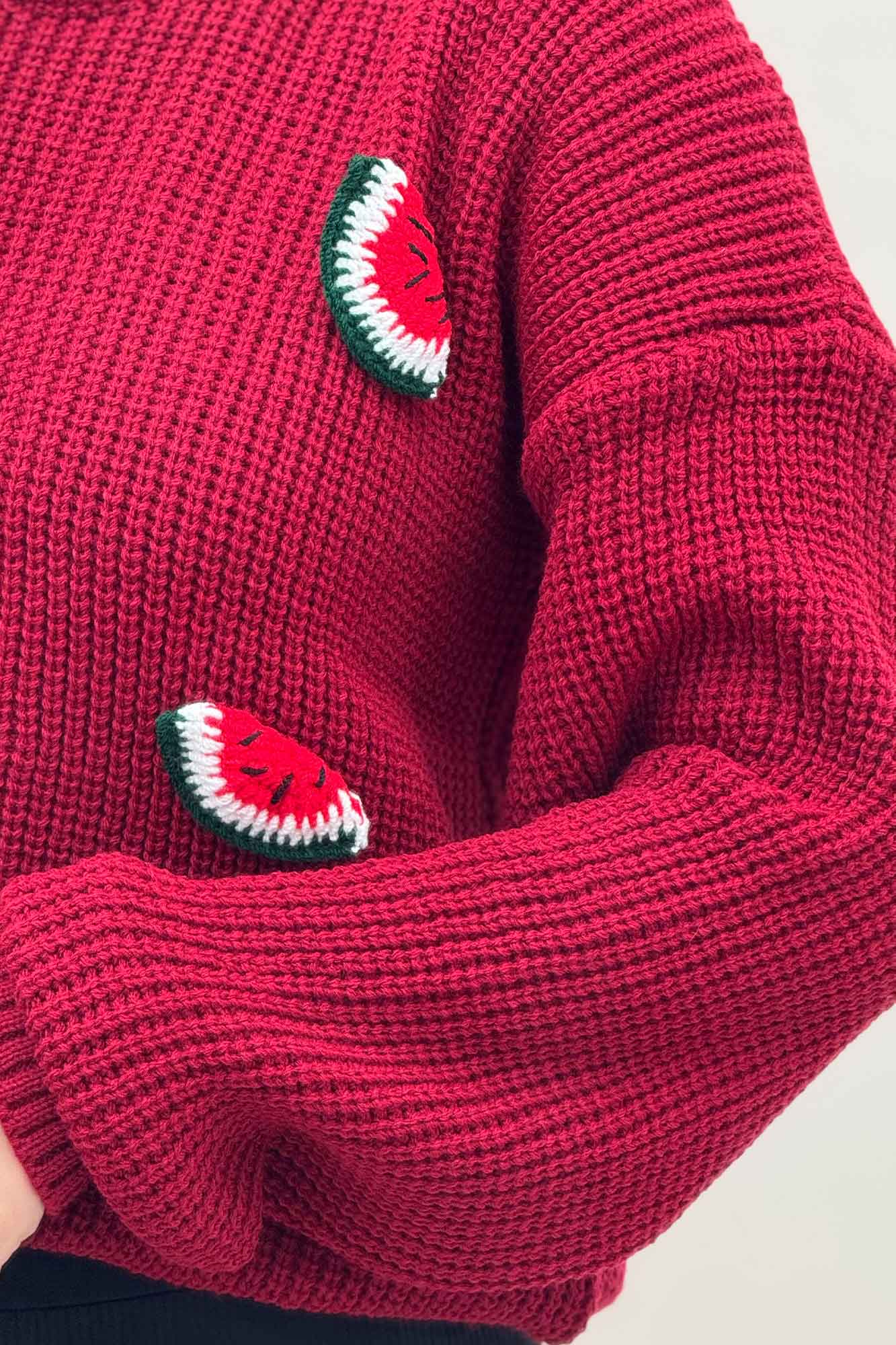 بلوز بافت یلدایی طرح هندوانه