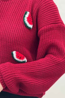 بلوز بافت یلدایی طرح هندوانه